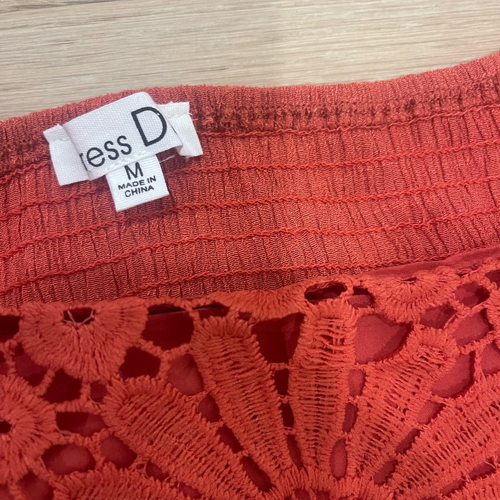 Orange Lace Maxi Dress - Picture 4 of 5